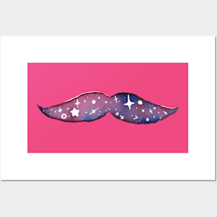 Smug Space Mustache Posters and Art